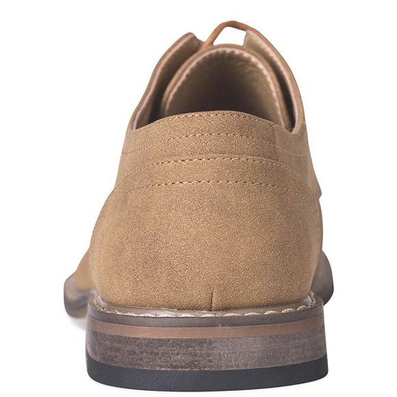 Men's Suede Oxford Dress Shoes Lace Up - Picture 5 of 6